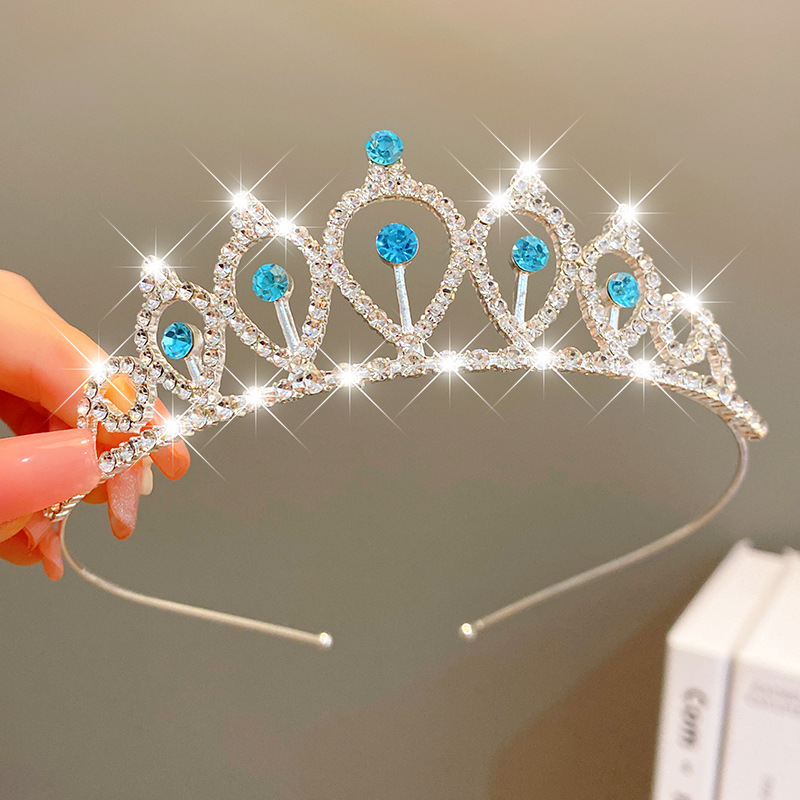 Sweet Fashion Jewelry Hair Accessories Multicolor Pearl Crown Banquet Birthday Fashion Princess Headband Girl Kawaii Crown Crown Headband Headgear Headgear Crystal  Wedding Party Hair Accessories photo 8