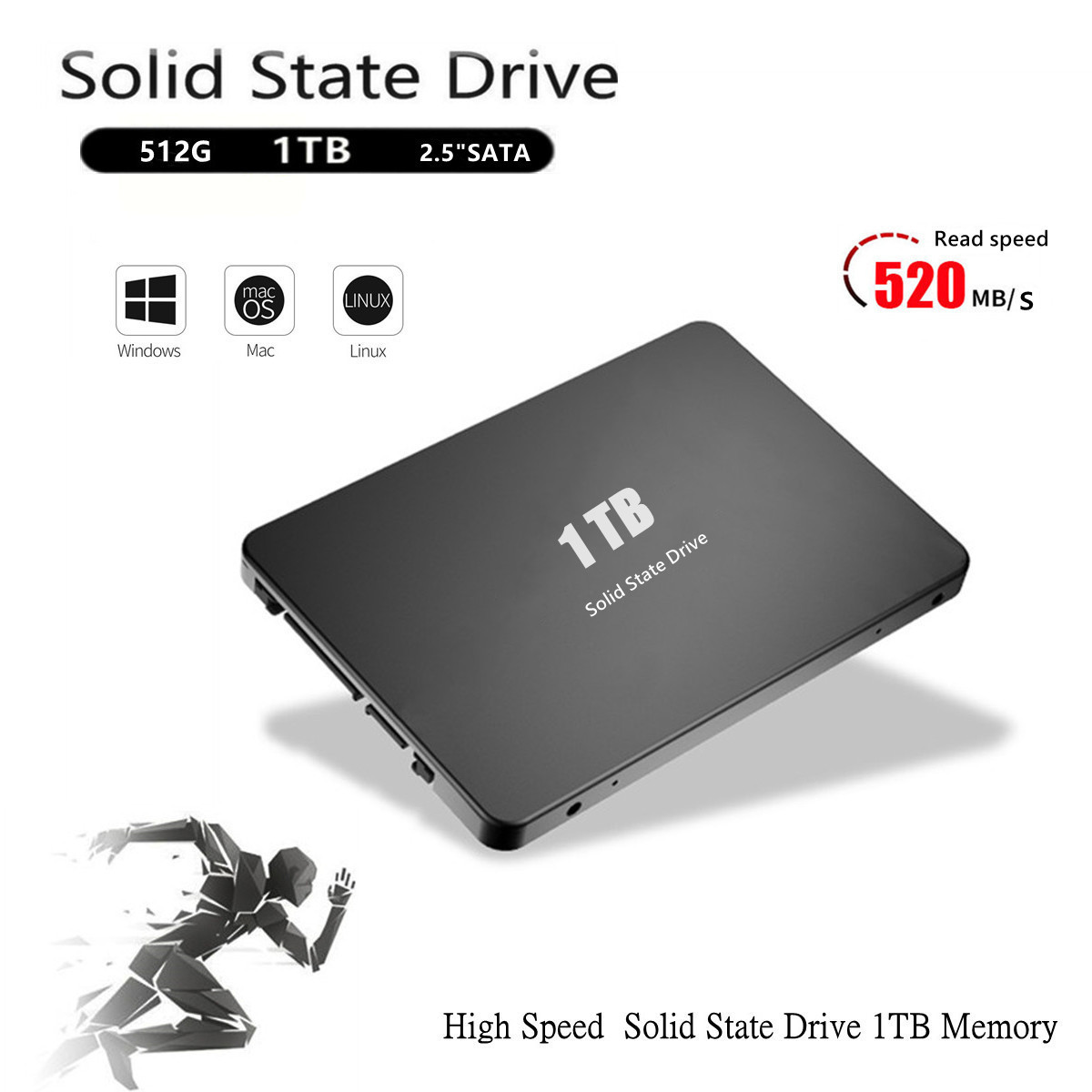 2.5 Inches High Speed Solid State Drive 1TB Notebook Desktop photo 4