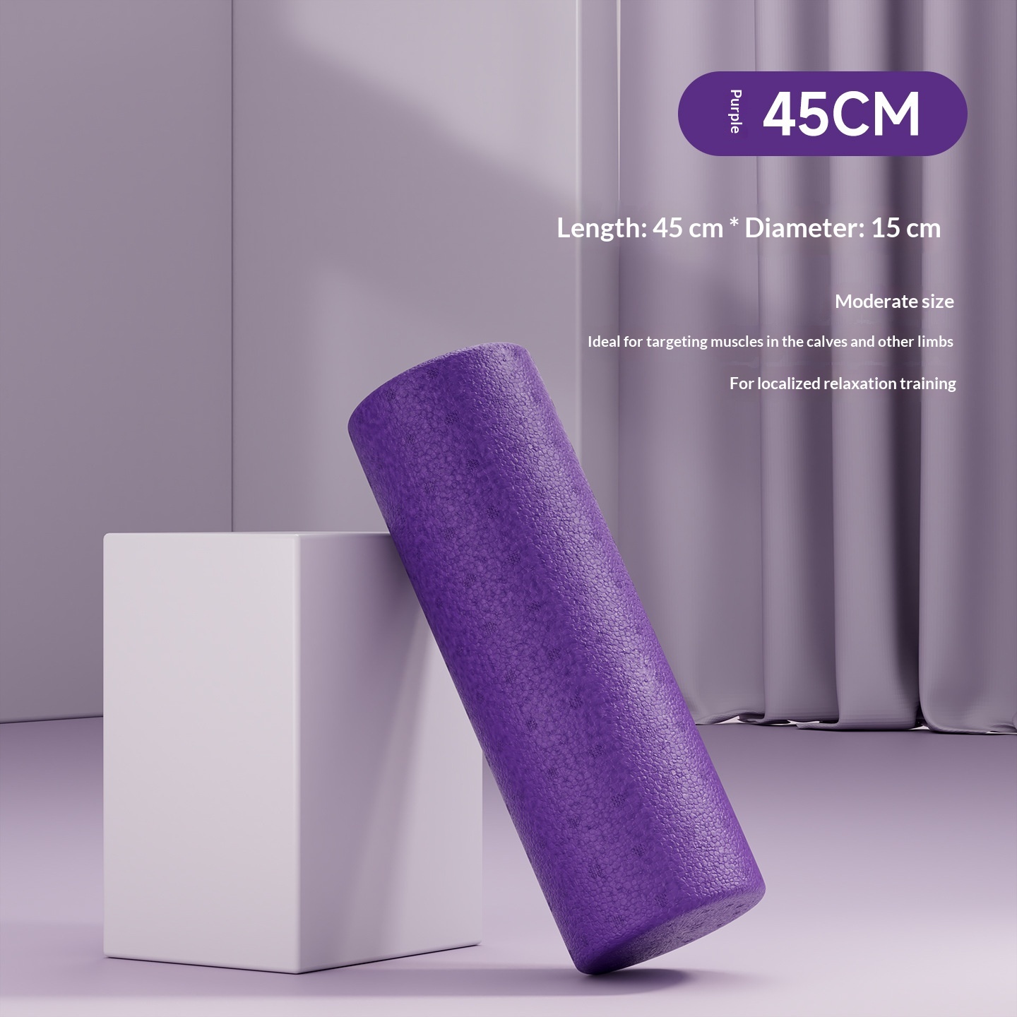Epp Foam Roller Fitness Equipment Supplies Roller Roller Massage Stick. Glossy Black Roller Shaft Solid Yoga Column photo 2