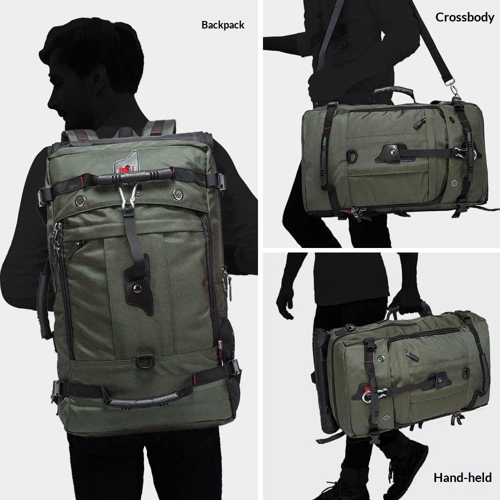 Large Capacity Men's Business Leisure Travel Bag Multi Functional Wear Resistant Outdoor Mountaineering Bag Business Travel Backpack - Military Green photo 4