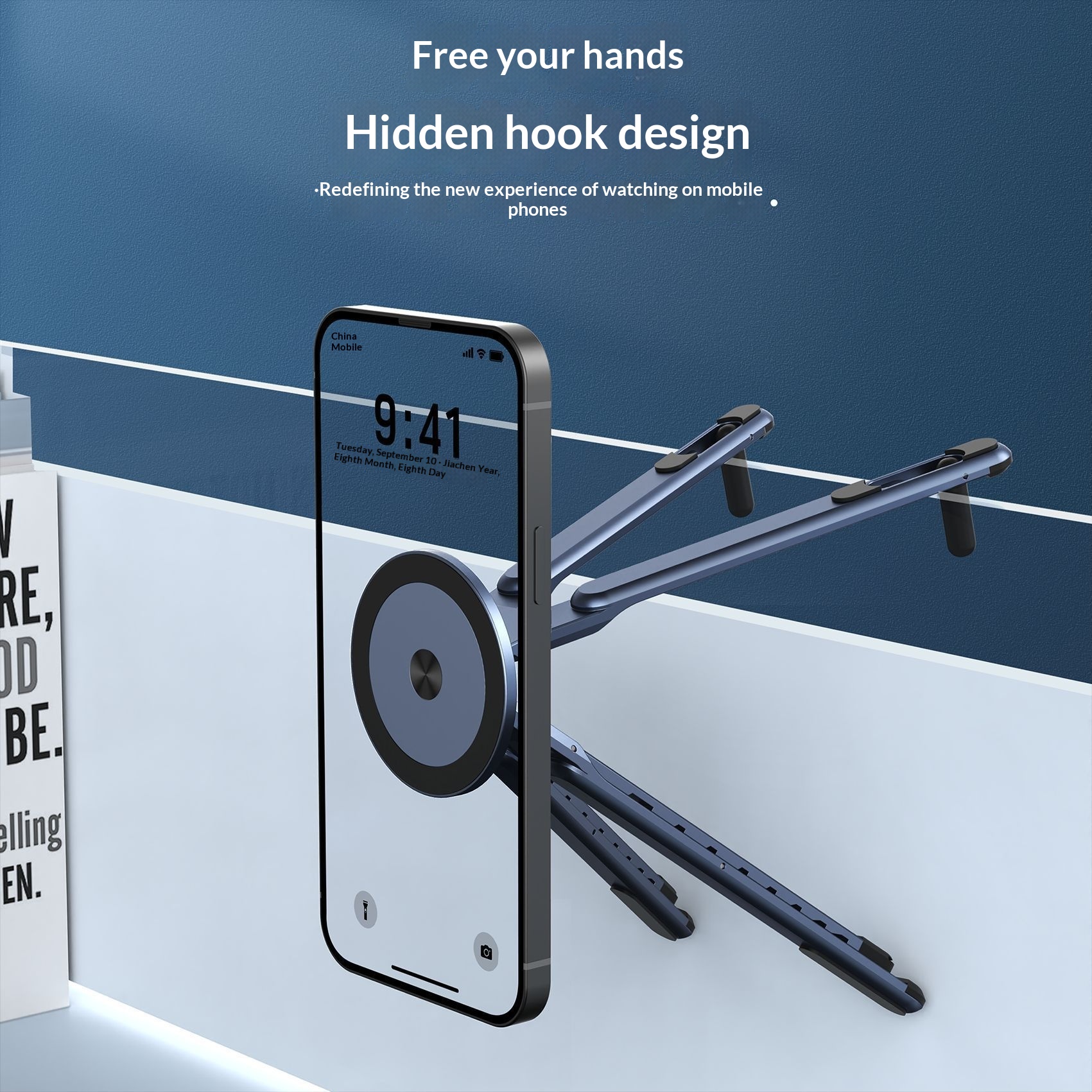 Aluminum Alloy Travel Mobile Phone Photography Stand Portable Folding Laptop Tablet Phone Universal Transformable Stand photo 4