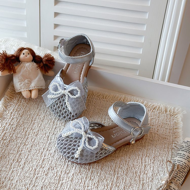 Summer New Transparent Mesh Princess Shoes With Soft Toe And Mesh Mesh Bow Sandals photo 4