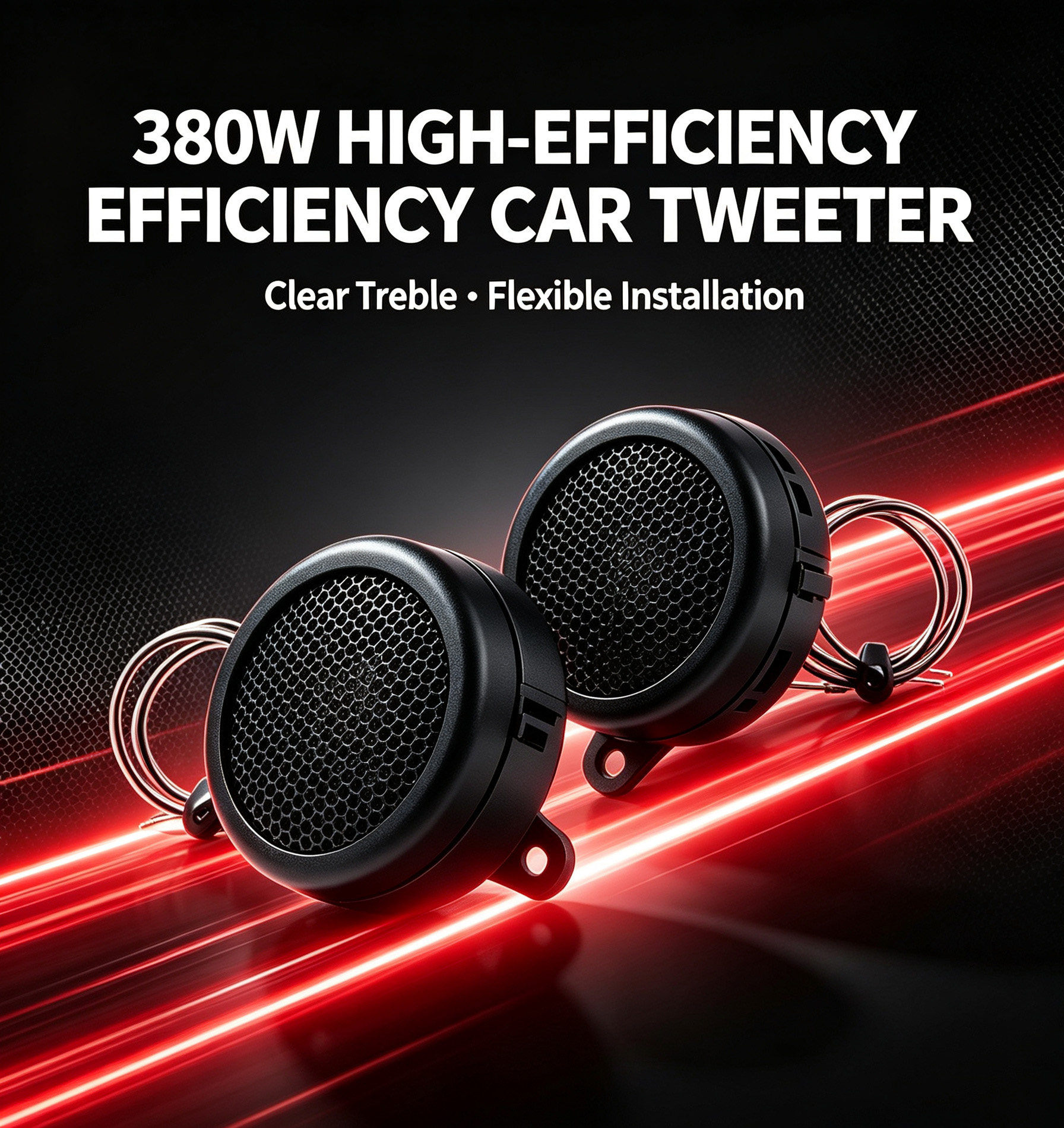 Car Audio Tweeter 380W High Frequency Car Stereo Speaker With Mount Bracket  Clear Sound Modified Loudspeaker photo 4