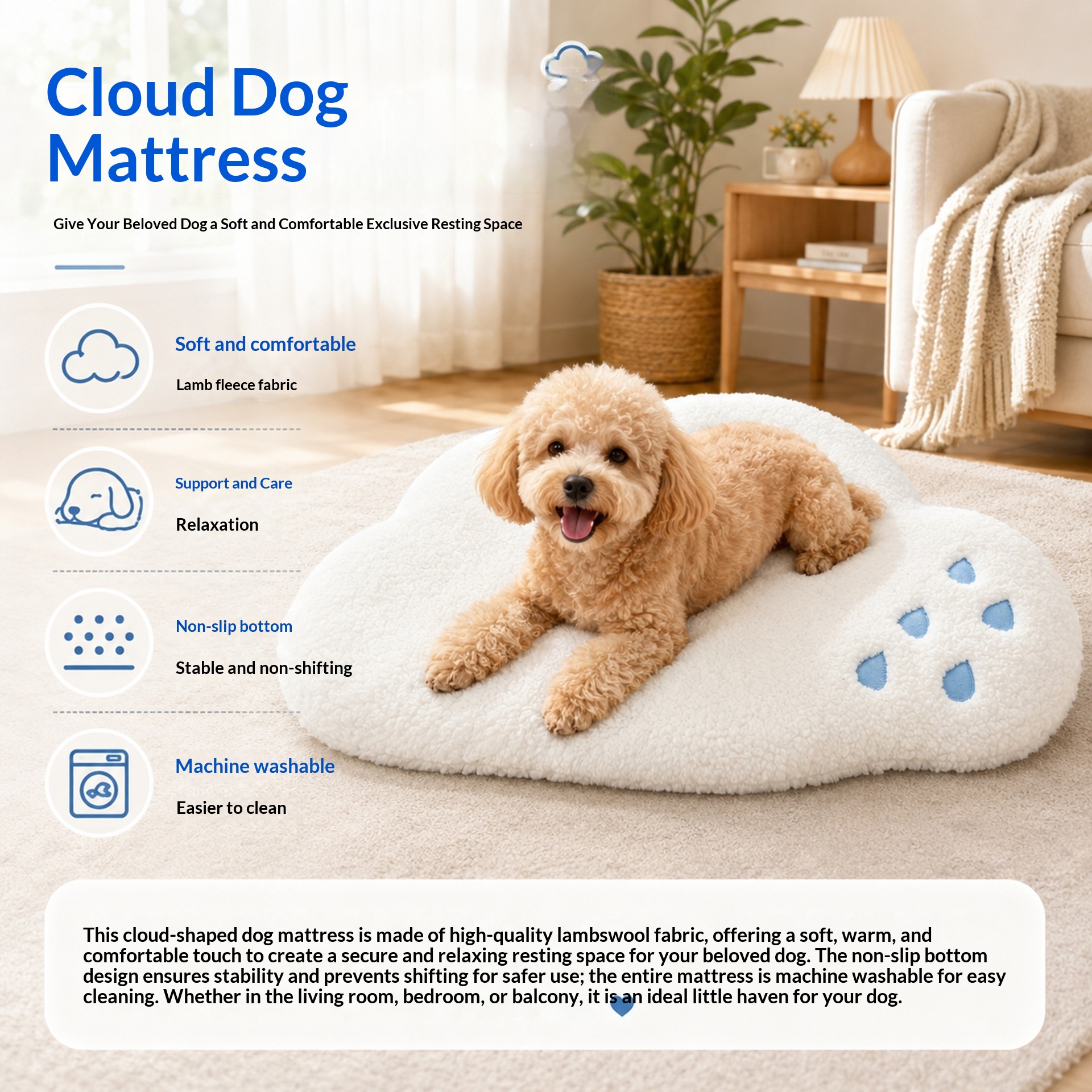 New Pet Mattress Cat And Dog Universal Soft And Comfortable Pet Sleeping Mat Golden Hair Teddy Bichon Corgi Pet Supplies photo 3