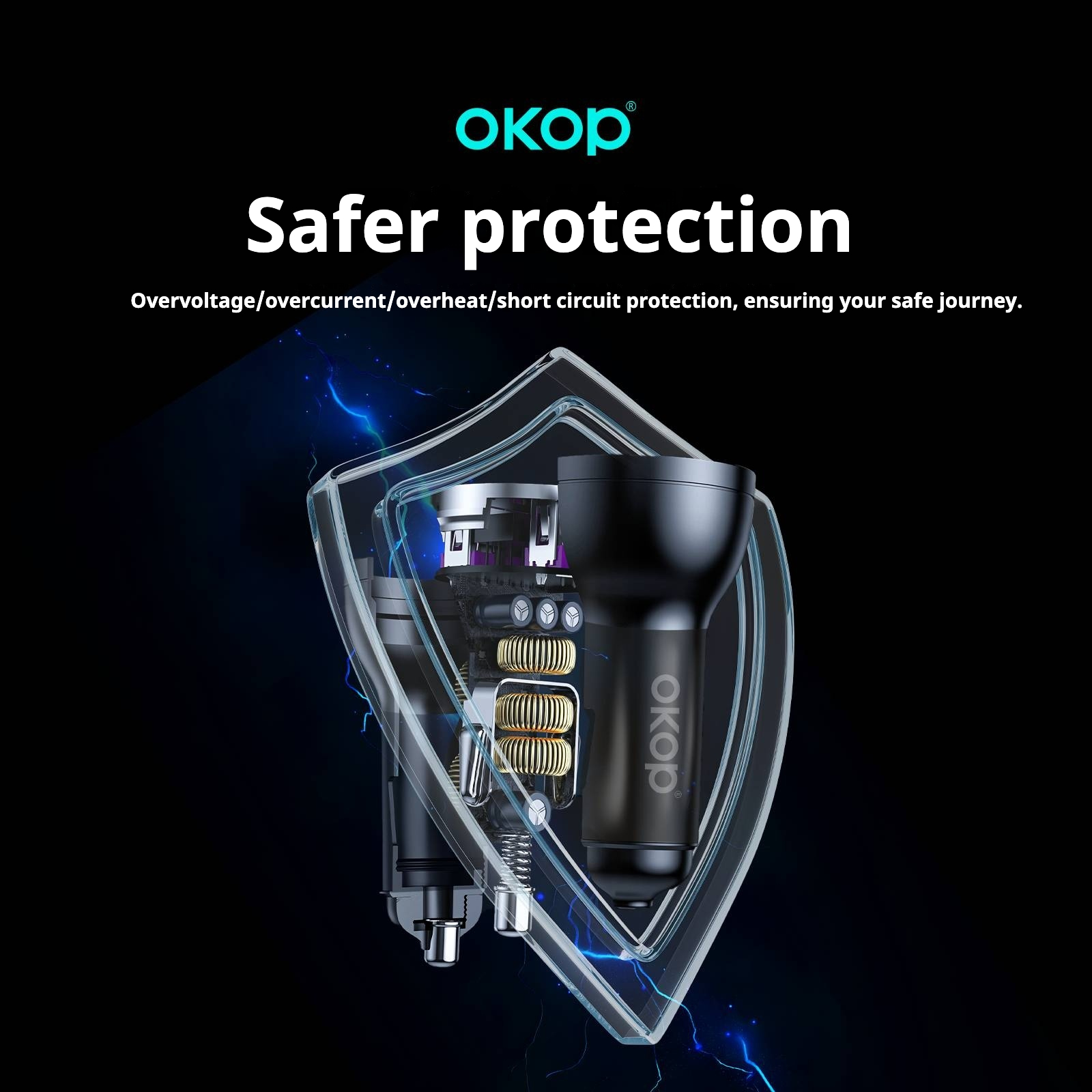 KP-C102 In-stock Multi-port Car Charger USB Type-C With Super-fast Charging And MP3 Player Functionality photo 7