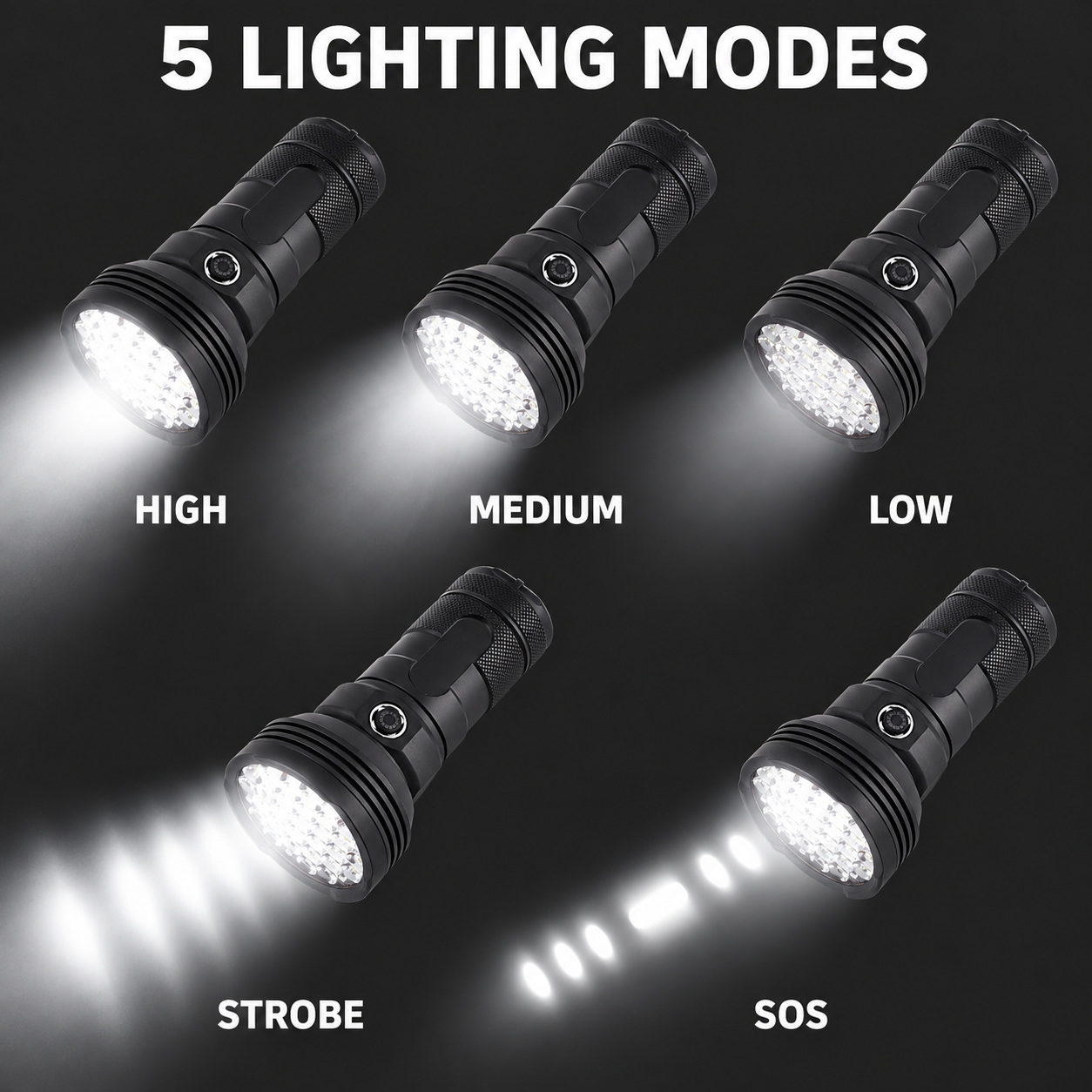 Rechargeable Type C LED Work Light 4500mAh W5202 1 5500LM Aluminum Alloy Flashlight Battery 31 photo 8