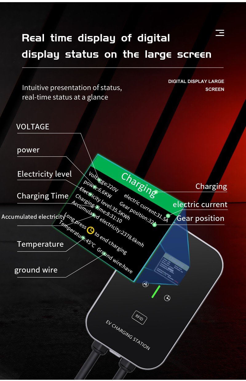 32A 7KW EV Charger Type 2 Electric Car Charging Station With 5M Cable Portable photo 8