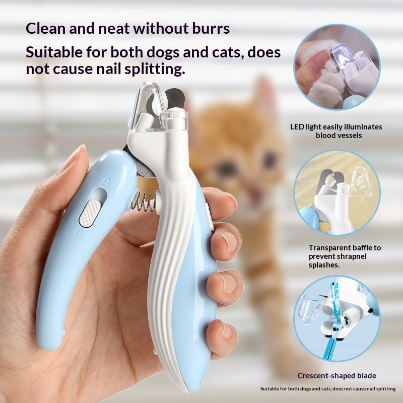 Ai Wo Pet Nail Clippers Dog Nail Clippers Cat Nail Clippers LED Electric Nail Grinder Pet Supplies Explosions photo 1