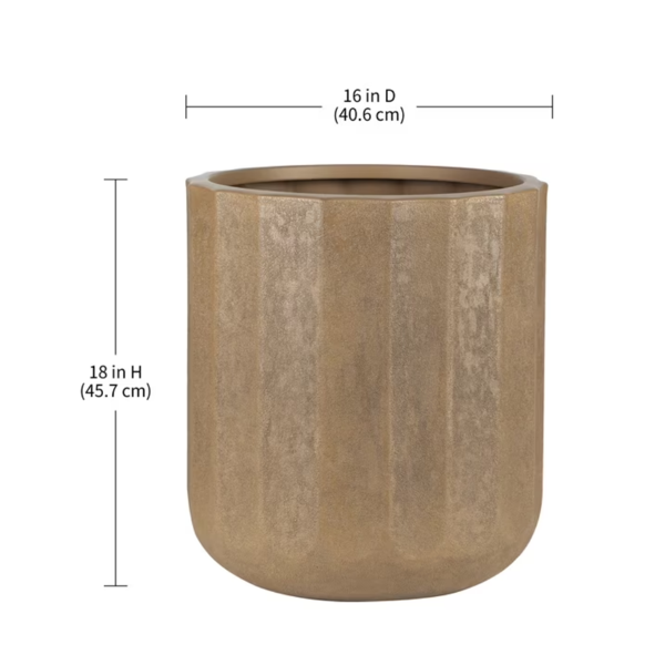 16 Inch Resin Planter Terracotta With Modern Design For Indoor And Outdoor Plant photo 2