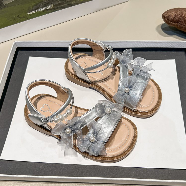Fairy Style Girls' Baby Princess Sandals, Bow Shaped Children's Roman Shoes, Summer New Style Girls' Beach Shoes photo 8