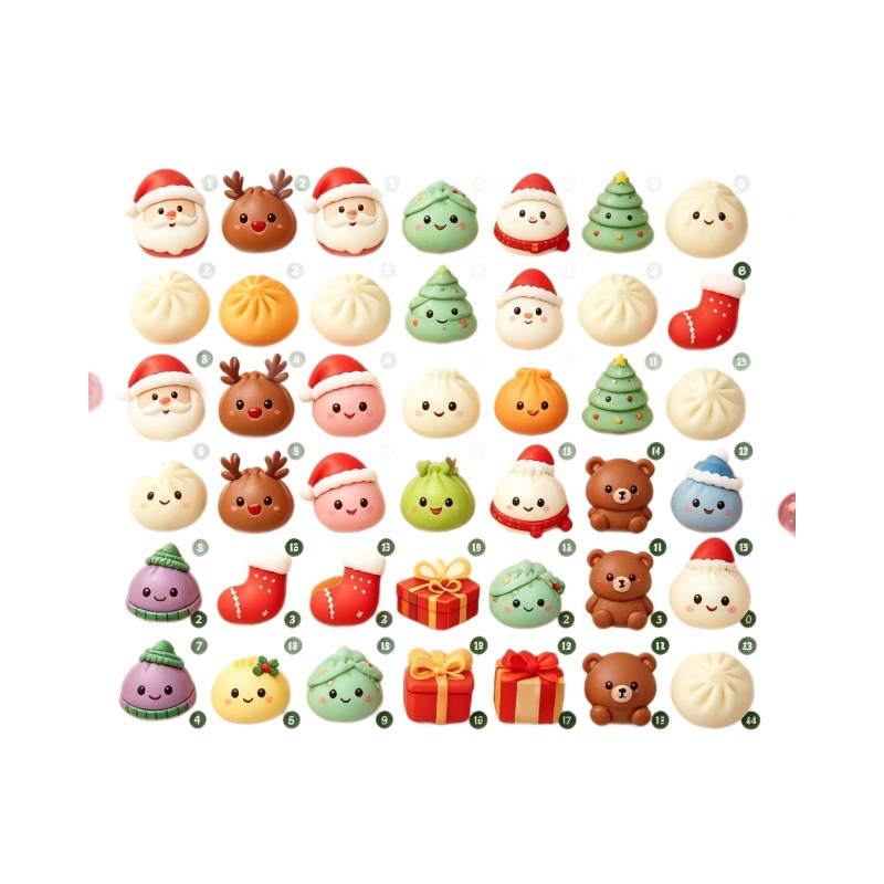 Advent Calendar 2026 Countdown, Christmas Squishies For Adults 24 Adorable Mini Item Surprises Sensory Fidget Toys For  Christmas Party Favors Gift  Advent Calendar 2026 photo 4