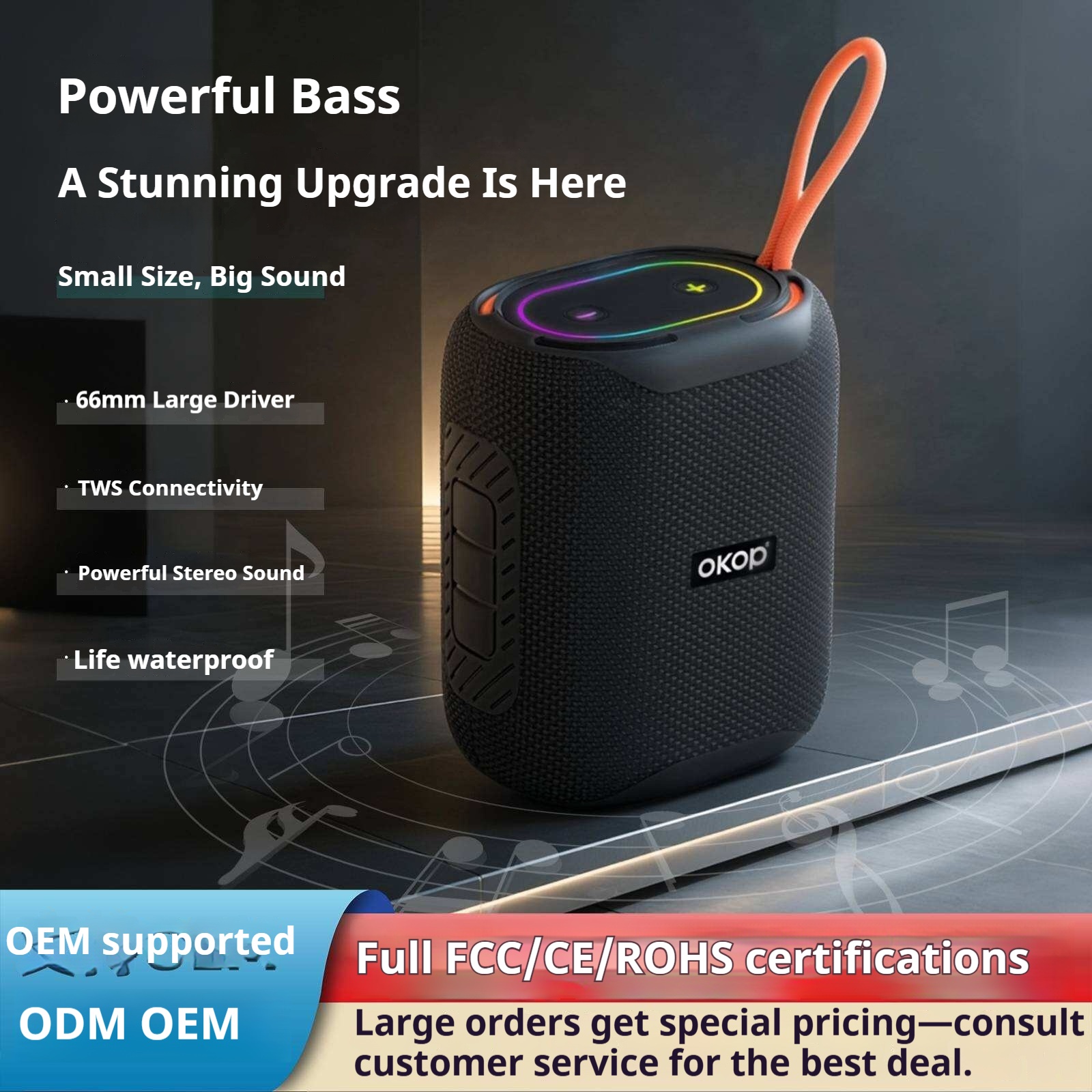 KP-860 Best-selling Wireless Bluetooth Speaker Portable Handle RGB Lighting High-Quality Sound Long Battery Life Factory Direct In Stock photo 7