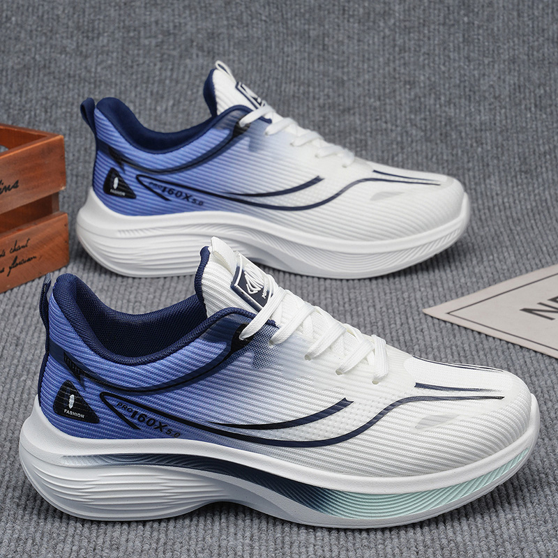 Summer Men Fly Knit Mesh Dad Sneakers, Breathable Non-Slip Soft Sole Casual Running Shoes photo 3