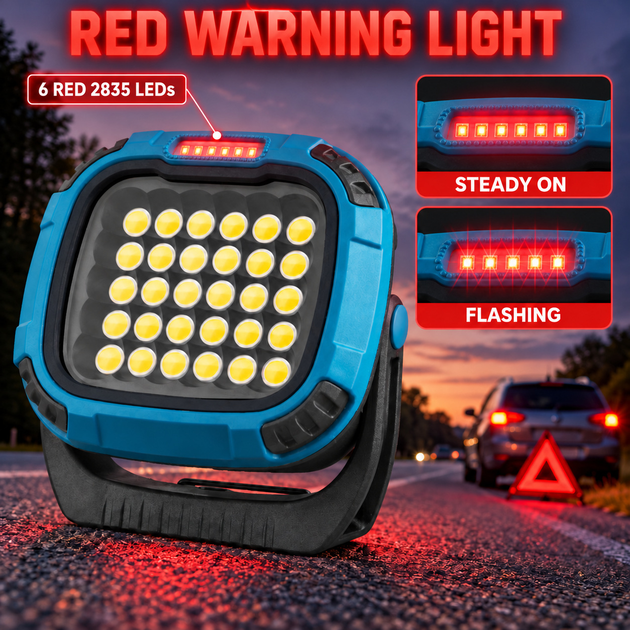 Rechargeable Magnetic Battery Display Type C LED Work Light Base Hanging W893 2 3 Hour photo 4