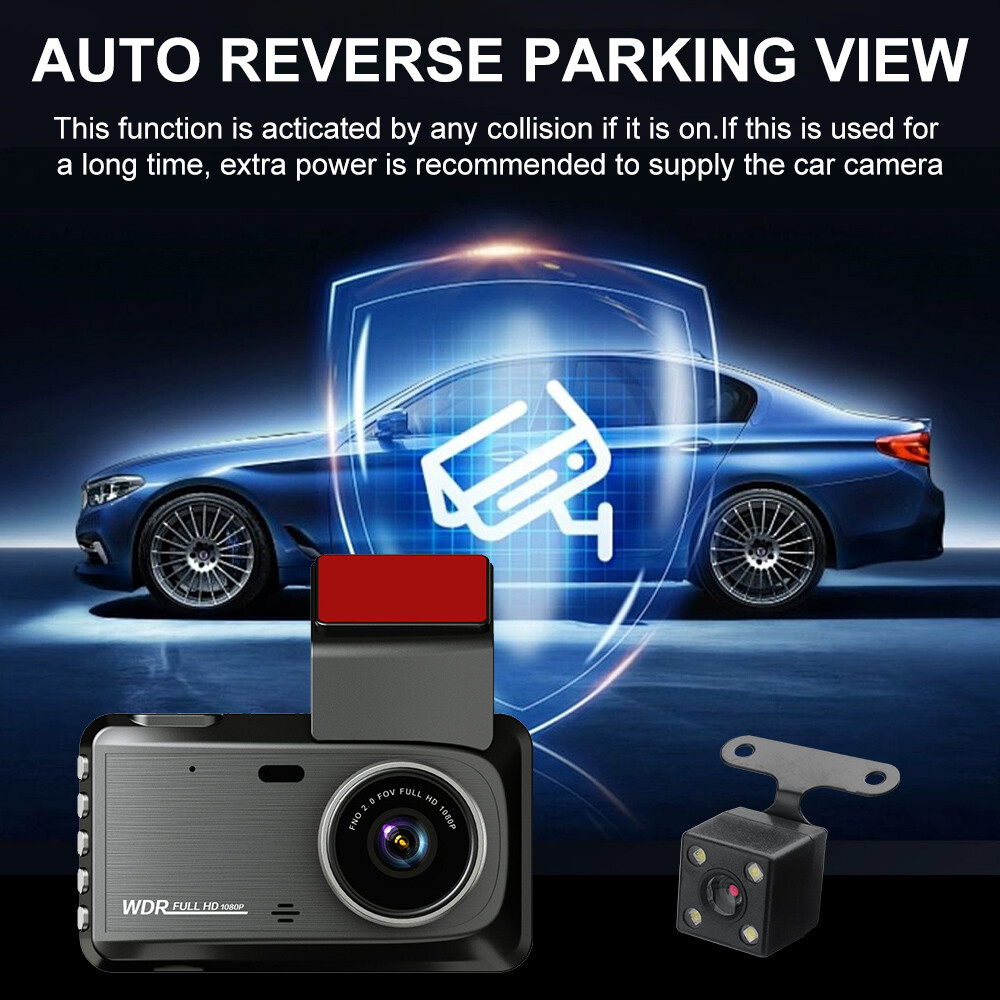 1080P Car Dash Camera Dual Front Rear Video DVR Recorder Night Vision G Sensor photo 7