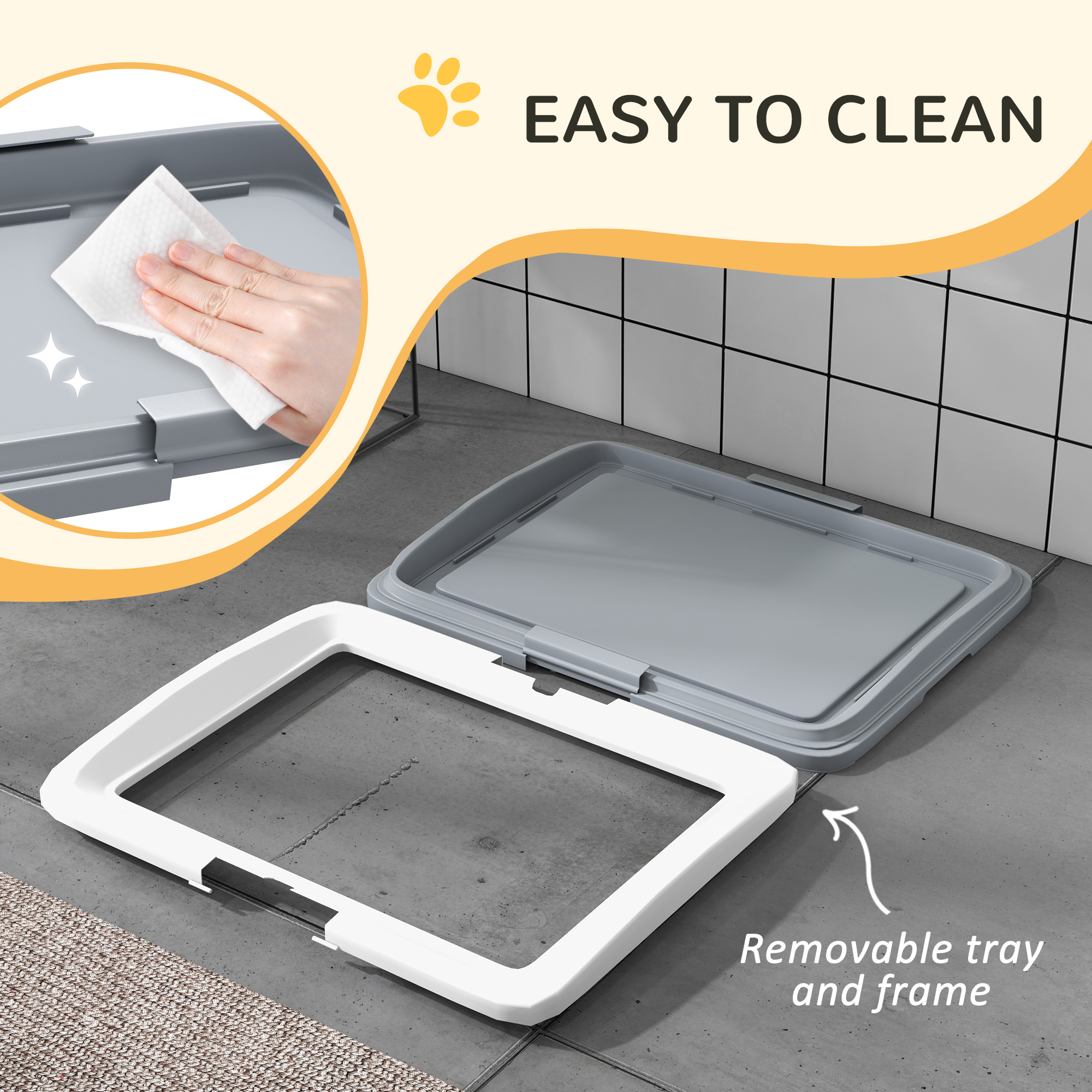Dog Toilet Tray For Training Dogs, Dog Litter Tray For Indoor, Outdoor, 63 X 49 X 6cm photo 7