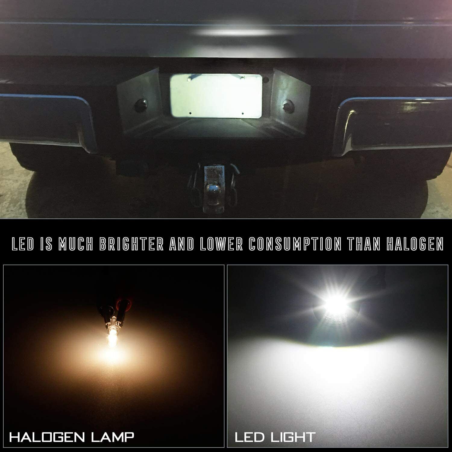 2x LED License Plate Light Tag Lamp Assembly Replacement For Ford F150 F250 F350 photo 8