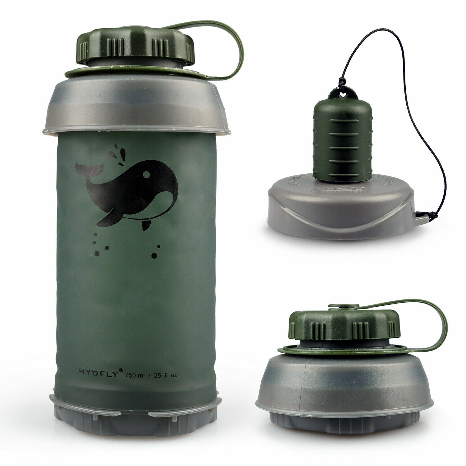 26Oz Collapsible Filter Bottle Water Filtering 2-Stage BPA Free Foldable Hiking photo 1