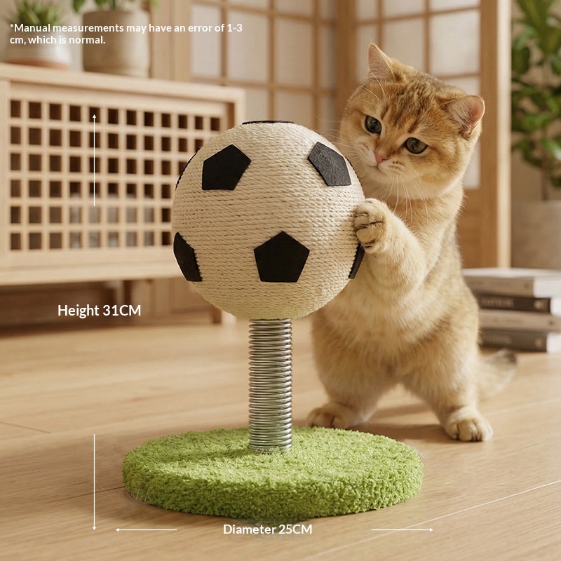 Cat Climbing Frame And Scratching Board Combo With Durable Hemp Rope, Scratch-Resistant, Non-Shedding, Scratching Ball, Cat Claw Board, Self-Entertainment Toy For Cats, Pet Supplies photo 2