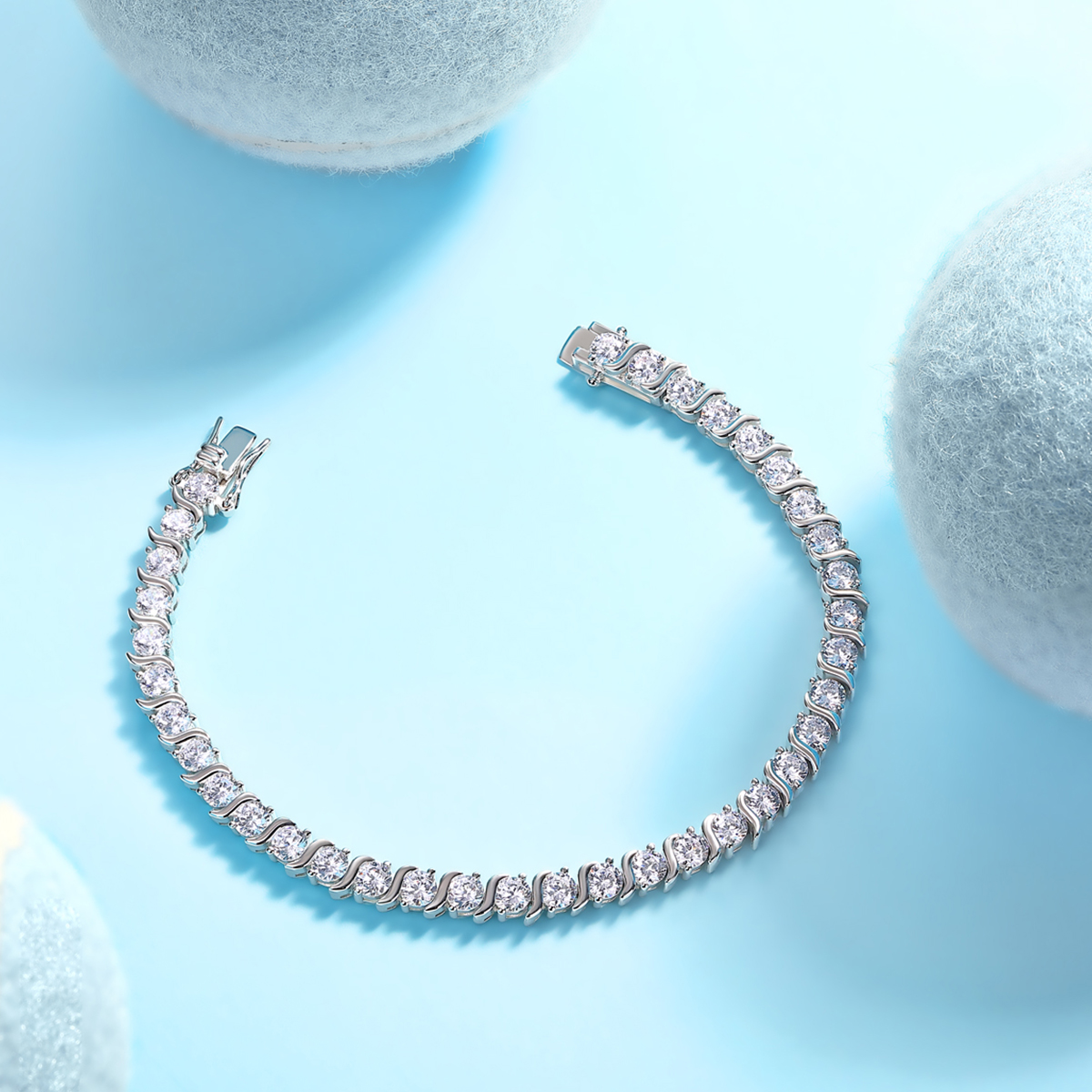 S925 Silver 11.7g Moissanite Tennis Bracelet, 33pcs 0.3ct D VVS1, 16.5&18&19cm, GRA photo 4
