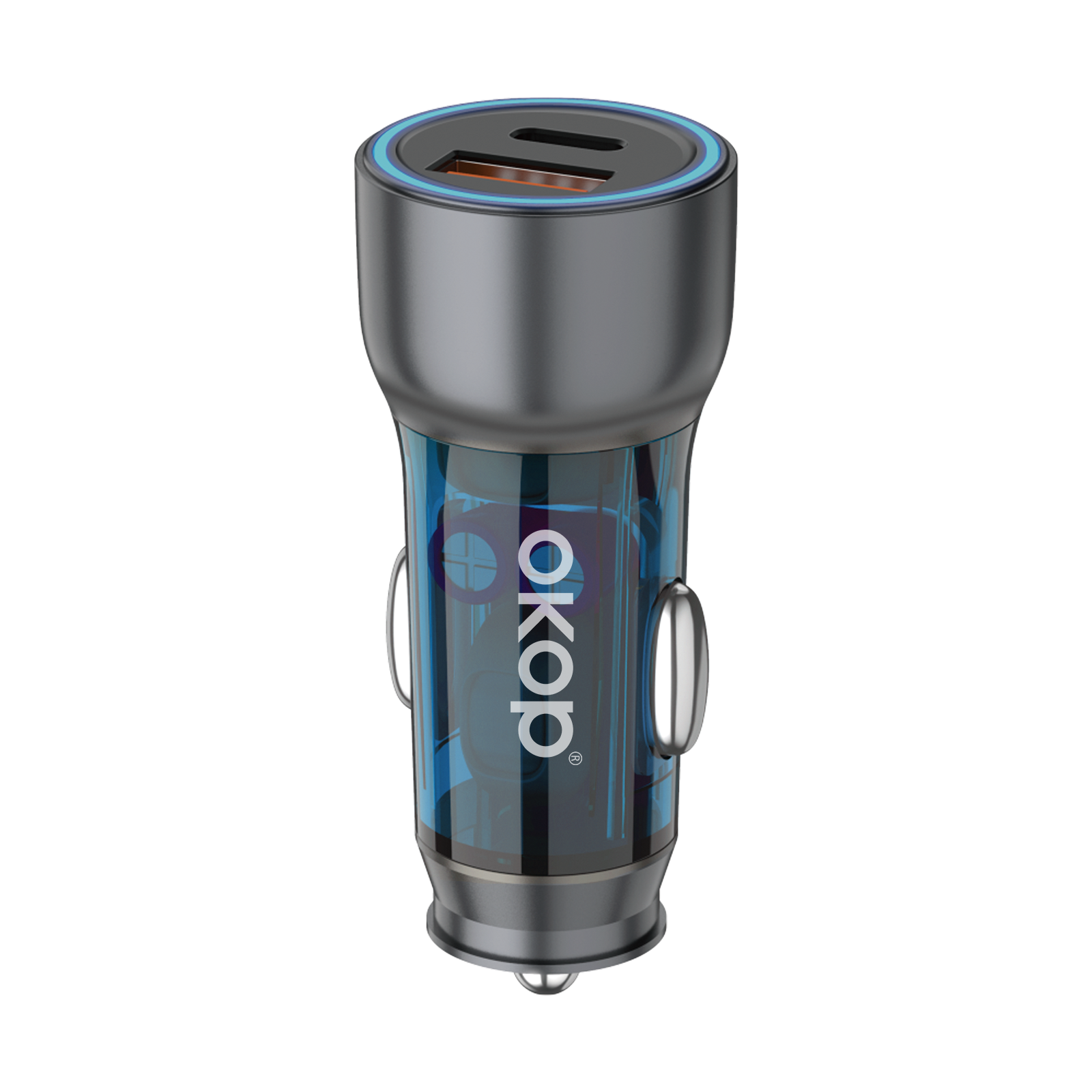KP-C102 In-stock Multi-port Car Charger USB Type-C With Super-fast Charging And MP3 Player Functionality photo 6