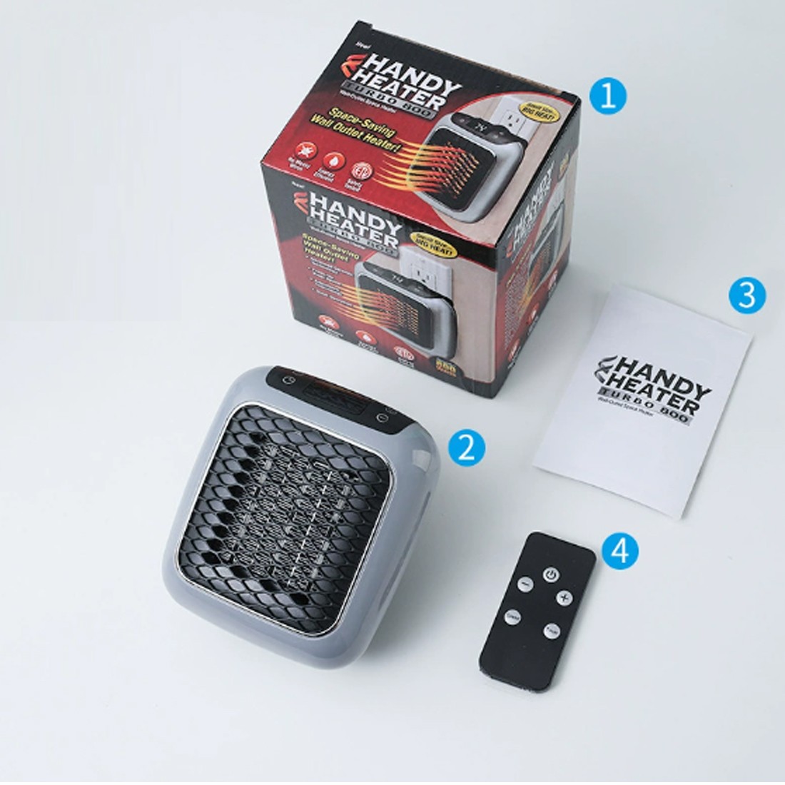 800W Electric Space Heater Low Energy Ceramic Fast Heating Fan Heater Portable photo 6