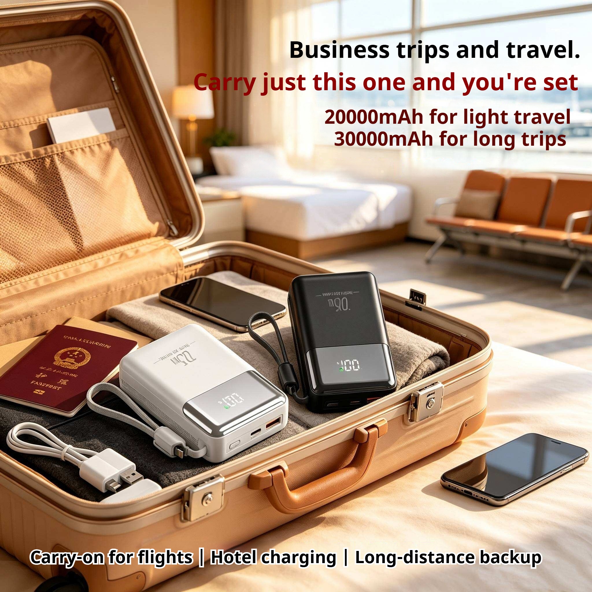KP-726 Best-selling Power Bank 30,000mAh Fast Charging High Capacity Compact  Portable Digital Battery Display Factory Direct Stock photo 5