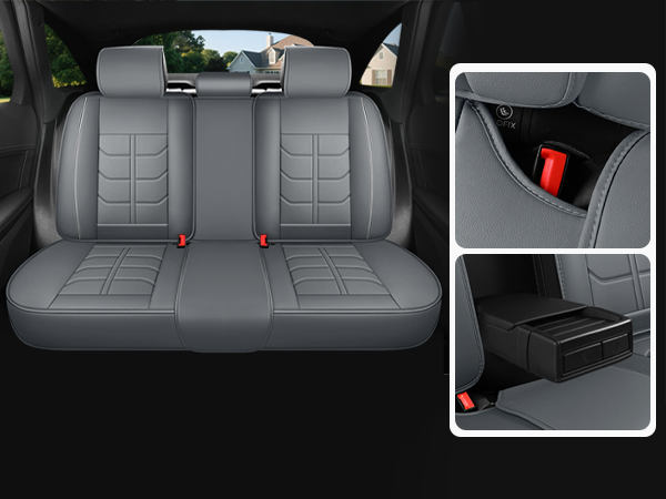 Ergonomic Lumbar Support Full Leather Car Seat Covers Full Set 5 Seats Comfort Auto Seat Cushion photo 6