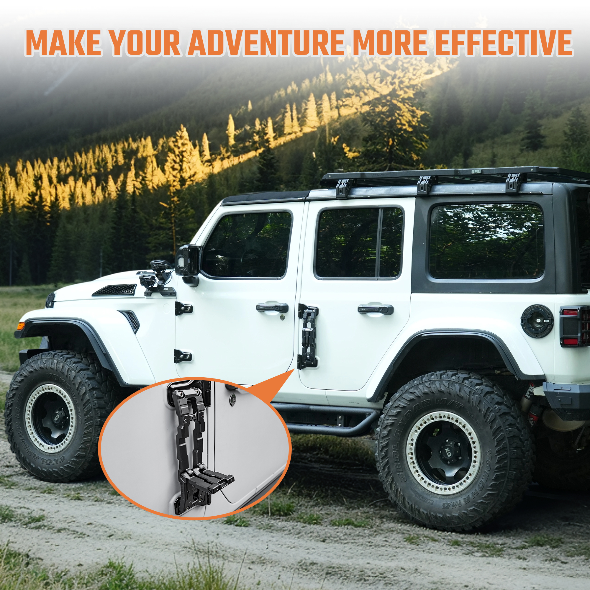Door Hinge Step For 2007-2025 Wrangler & 2020-2025 Gladiator photo 7