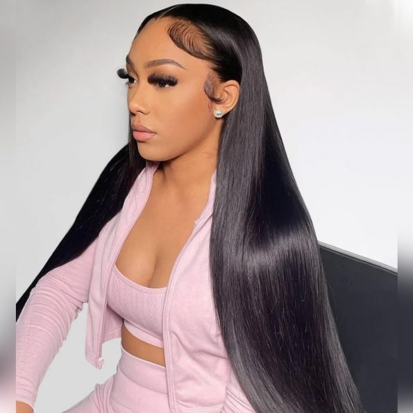 4x4 Lace Human Hair Wig Natural Color, Straight Texture, Density photo 4