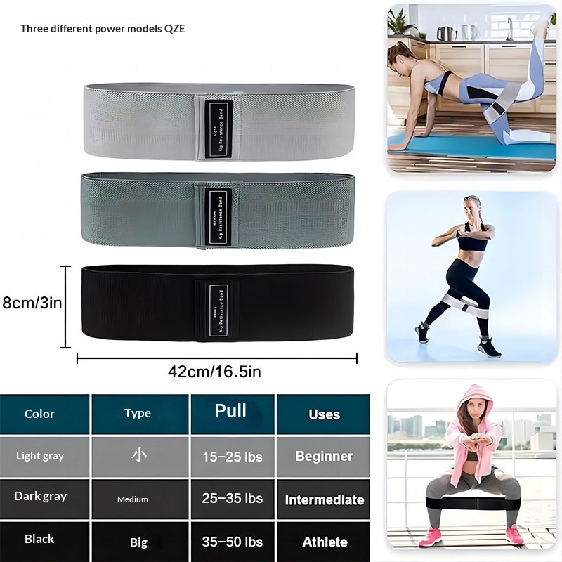 Hip Band Yoga Resistance Band Squat Booty Circle Non-Slip Fitness Butt Lift Hip Band Loop Resistance Band Elastic photo 2