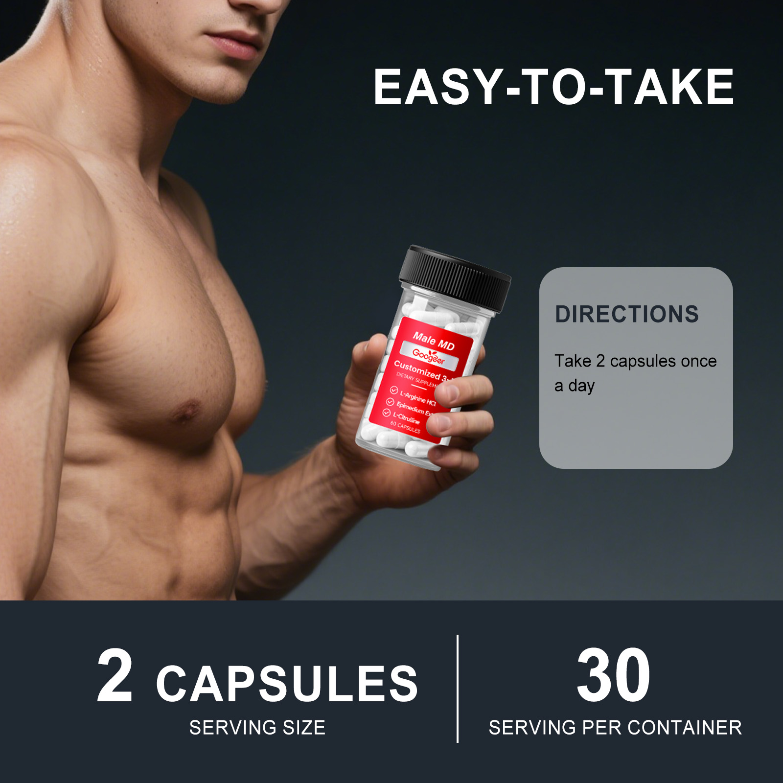 Male Enhancement Capsules 60 Capsules 1Bottle photo 2