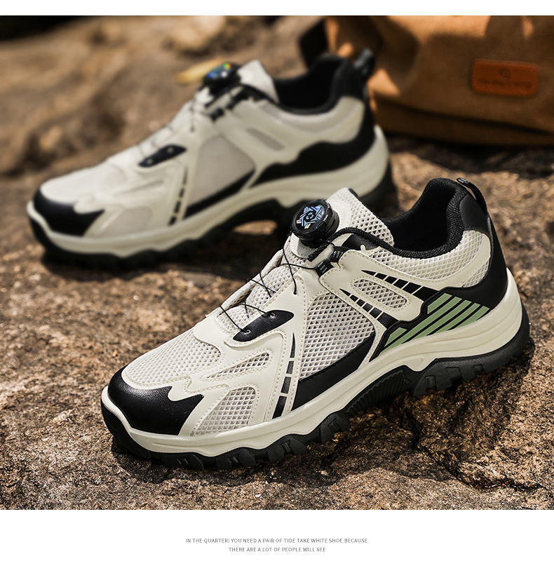 Men's Summer Hiking Shoes, New Breathable Hollow Mesh Sneakers, Non-slip Wear-resistant Casual Dad Shoes For Men photo 6