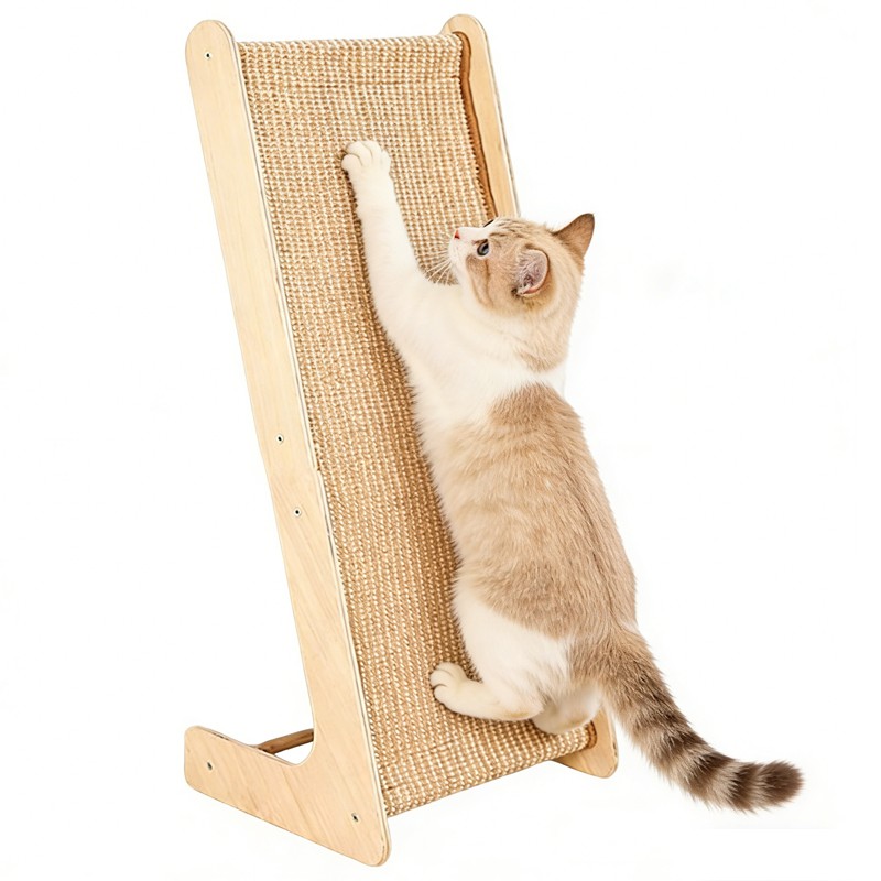 Dual Use Sisal Cat Scratcher Large Cat Scratcher L Shape Scratch Pad For Cats photo 7