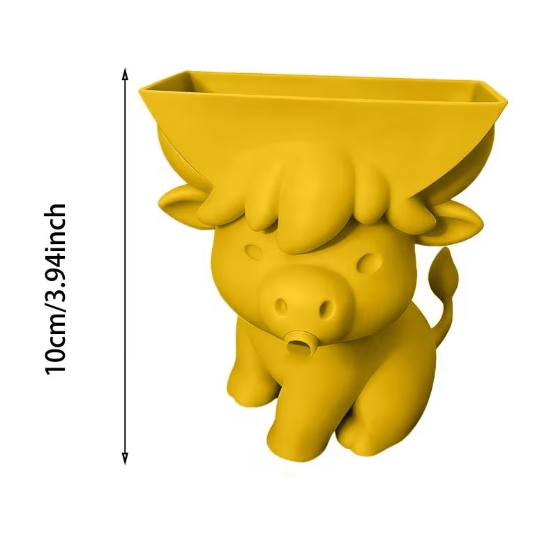 Cute Cow Sponge Holder, Kitchen Sink Organizer With Drain Spout, Animal Shaped Sponge Storage Rack For Countertop photo 4