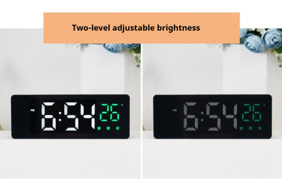 Creative Mirror Clock, Silent LED Electronic Clock, Three Sets Of Student Alarm Clocks, Children's Bedside Table Clock 0715 photo 3