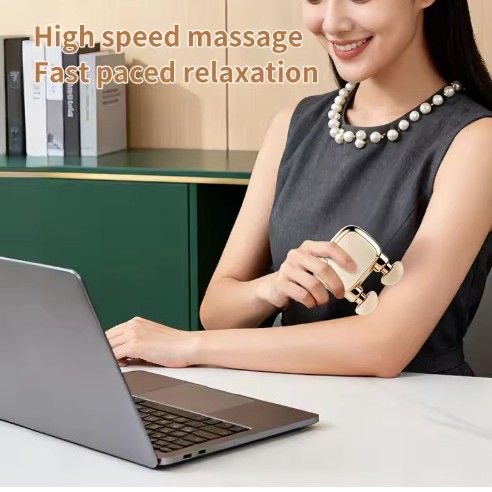 New Upgrade---Mini Muscle Massage Gun Electric Fascia Massager 2 Heads For Neck & Body photo 1