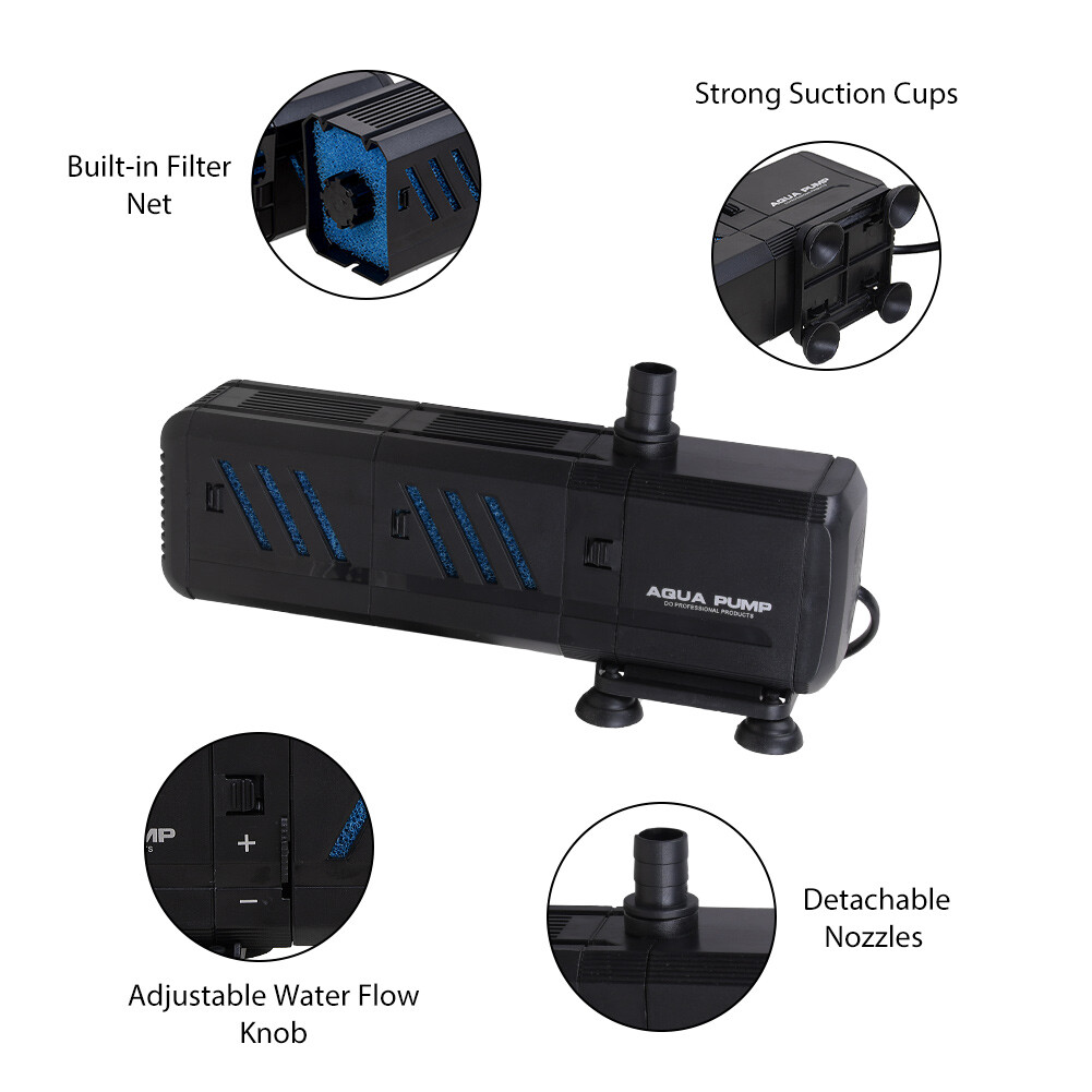 4 In 1 Aquarium Fish Tank Filter Water Pump Internal Purifier Filter Oxygen Wave photo 5