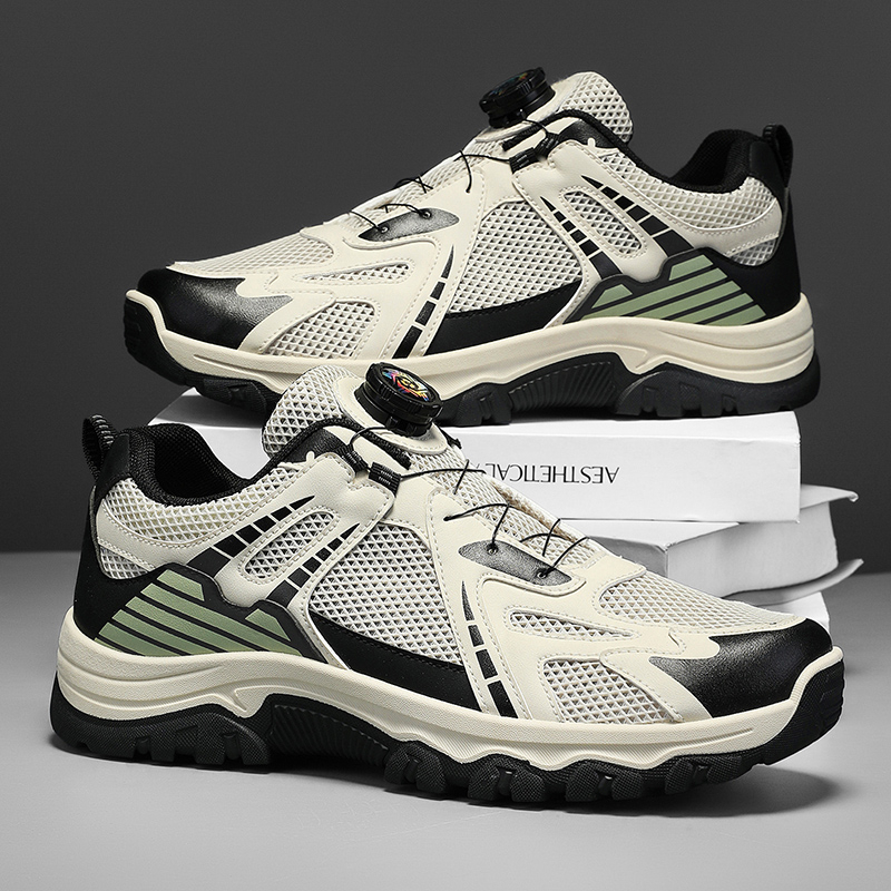 Men's Summer Hiking Shoes, New Breathable Hollow Mesh Sneakers, Non-slip Wear-resistant Casual Dad Shoes For Men photo 2