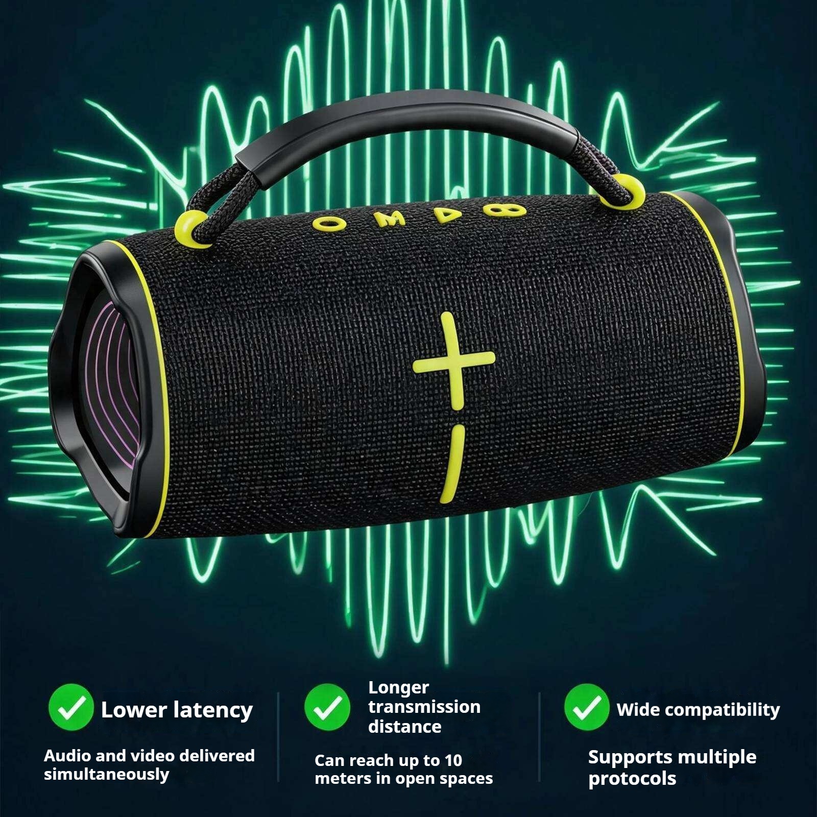 KP-866 Best-Selling Wireless Bluetooth Speaker Portable Handle RGB Lighting High-Quality Sound Ideal For Outdoor Parties Factory Direct In Stock photo 8