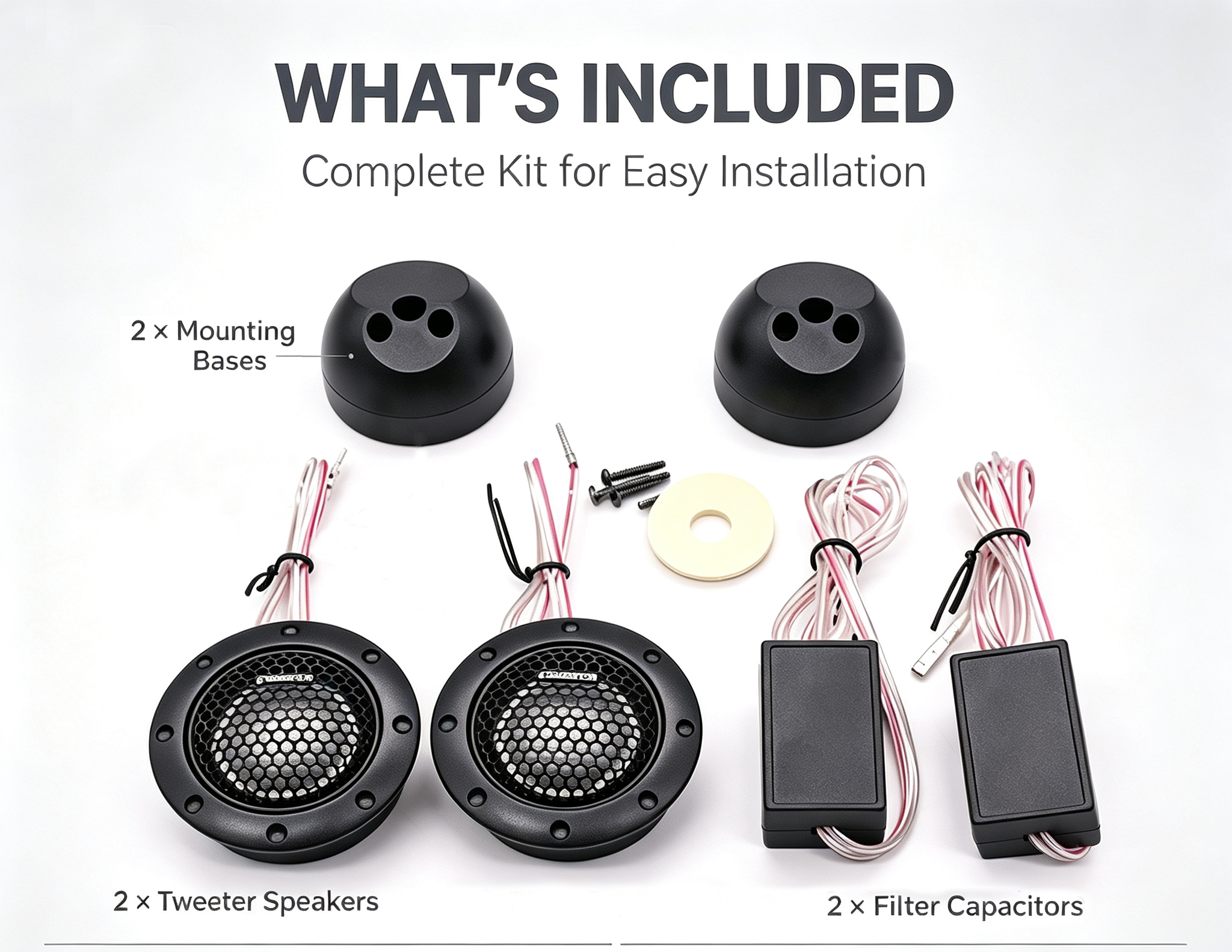 1.5 Inch Car Tweeter Speaker Dome Audio High Pitch Loudspeaker  Car Audio Modification Accessory photo 5
