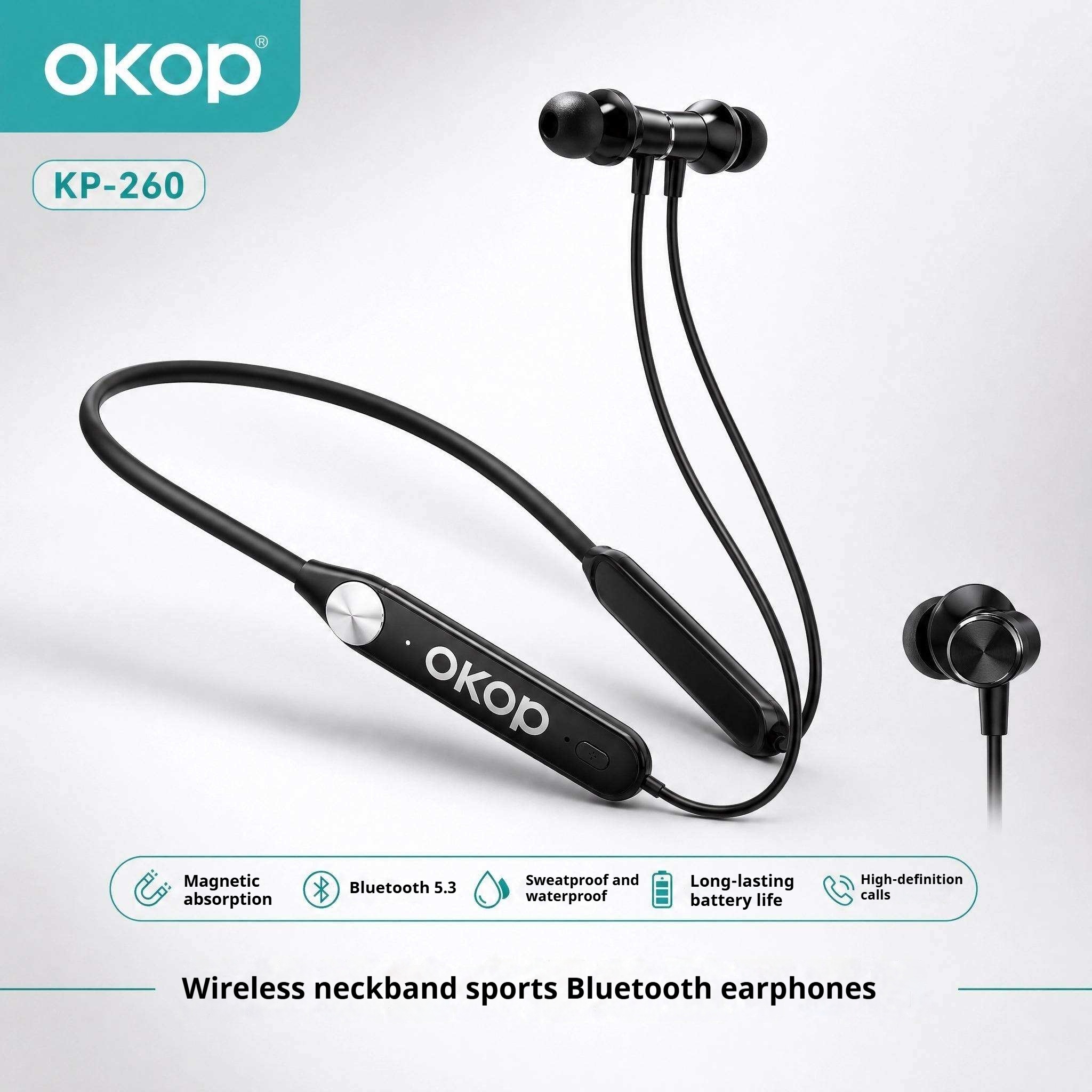 KP-260 Best-selling Wireless Bluetooth Sports Neckband Headphones Low Latency For Music Gaming Factory Stock Available photo 5