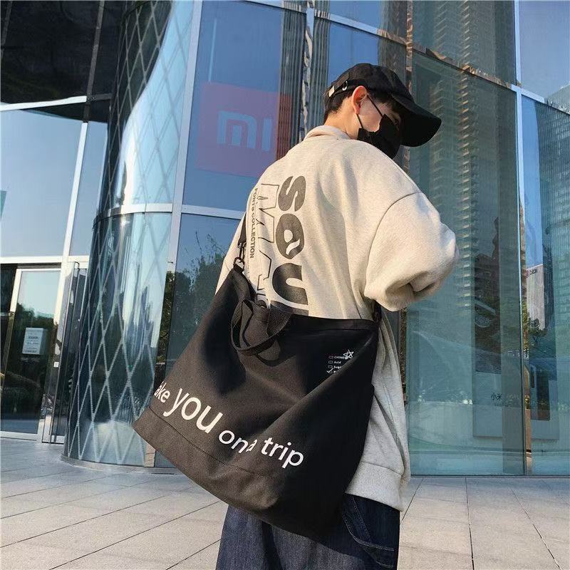 Vintage Canvas Bag Travel Bag Carry-On Luggage Large Capacity Canvas Storage Bag Portable Business Handbag - Black photo 7