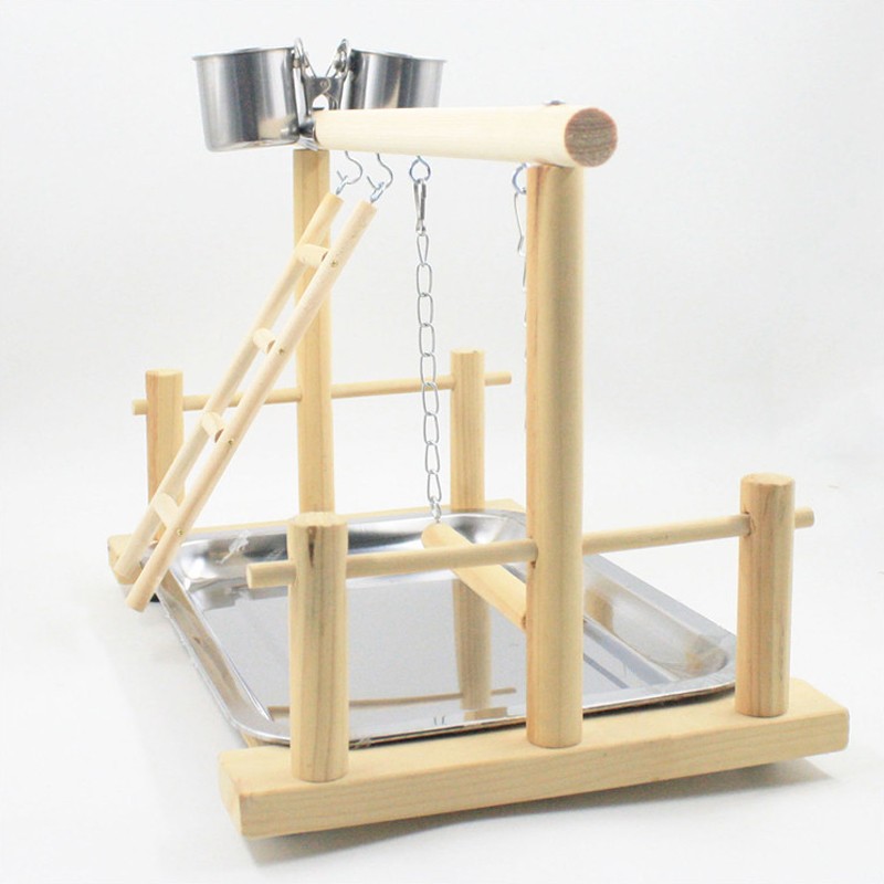 Parrot Playstand Bird Plays Stand Cockatiel Playground Wooden Perch Gym Play photo 7