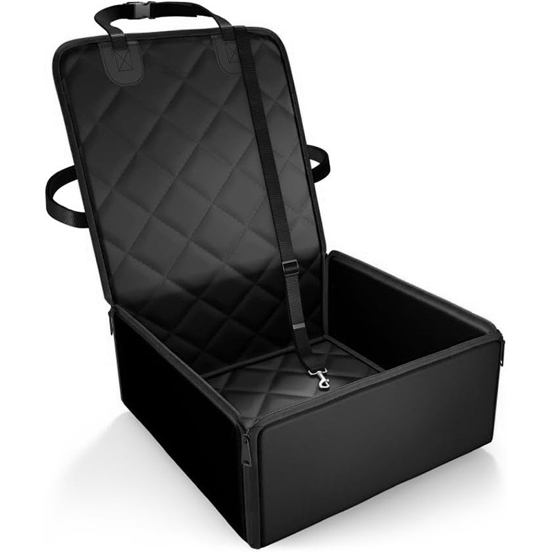 Dog Car Seat With Belt And Strong Padded Sides - Waterproof Pet Booster photo 6