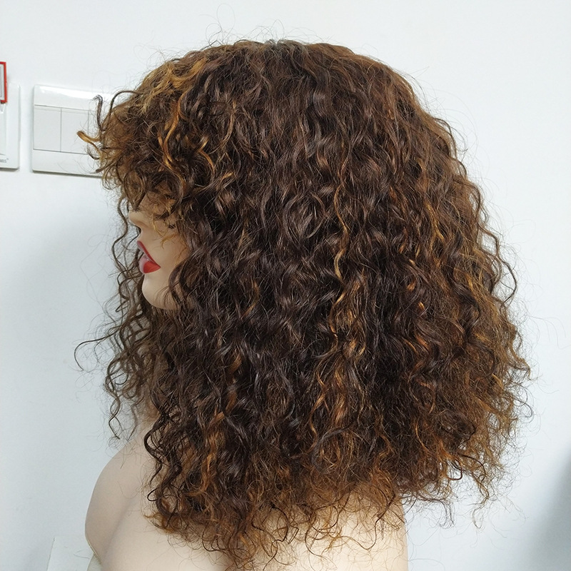 12A Double Drawn Human Hair Bob Wig photo 5