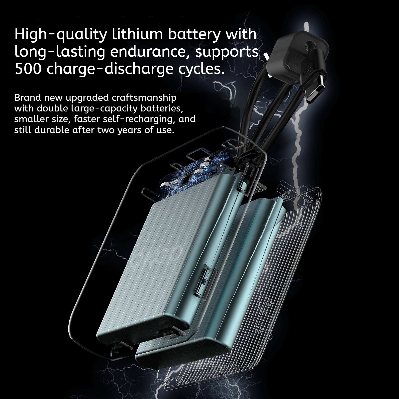 KP-724 20000mAh High-Capacity Power Bank With Digital Display Fast Charging 3C Certified Factory Stock Available photo 4