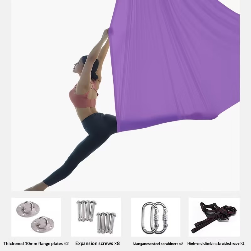 Wholesale Yoga Studio Aerial Yoga Hammock Inversion Home Stretching Strap Elastic Widened Yoga Hammock For Stretching photo 5
