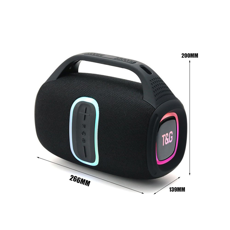 Portable Speakers With Dynamic Colourful LED Lights Bluetooth Speaker For Home Outdoor Travel TWS Pairing USB TF Playback FM Radio Hands Free Call Ideal For Parties Garden Beach photo 3