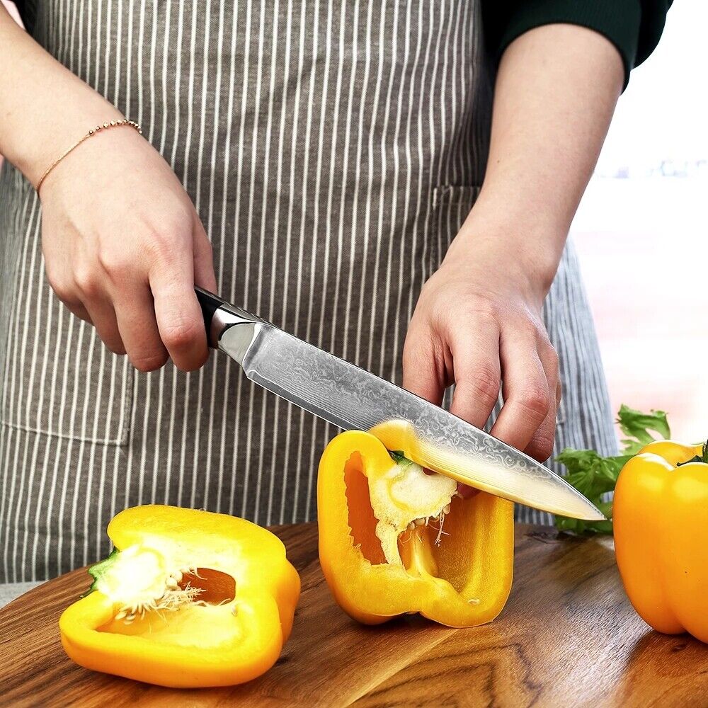 Sunnecko Carving Knife 8 Inch Sharp Meat Slicing Damascus Steel Kitchen Cleaver photo 6
